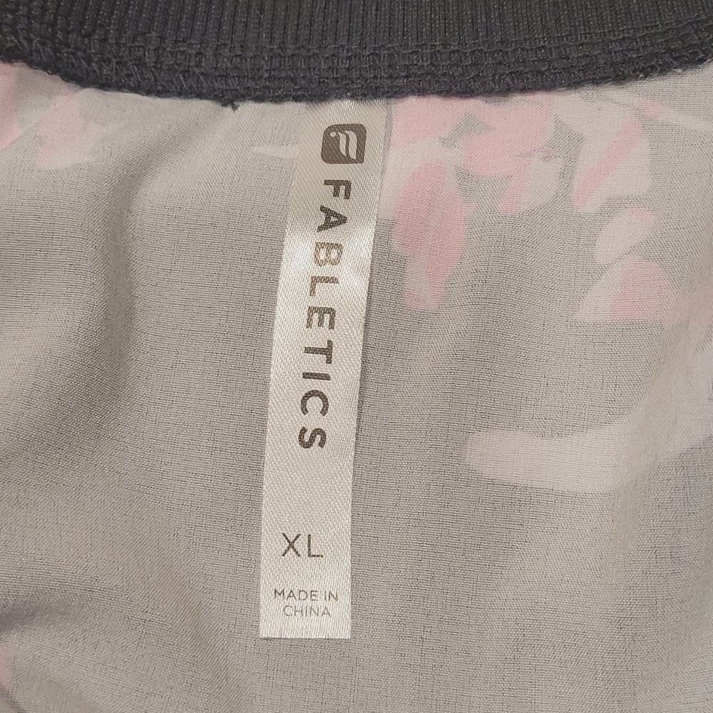 Fabletics Bomber Track Jacket Abstract Leaf Flora… - image 7